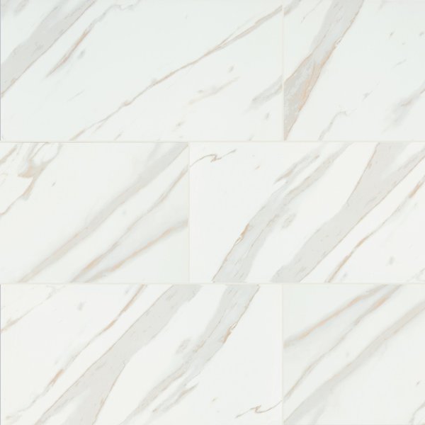 Msi Pietra Calacatta 12 In. X 24 In. Glazed Porcelain Floor And Wall Tile, 8PK ZOR-PT-0392